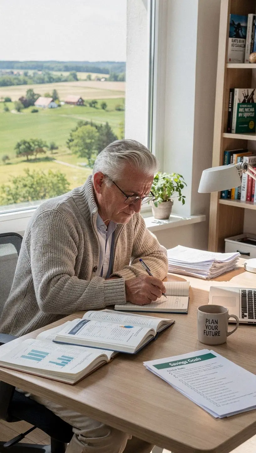 Fotografia książek o tematyce finansowej z checklistami do nauki na stole.
