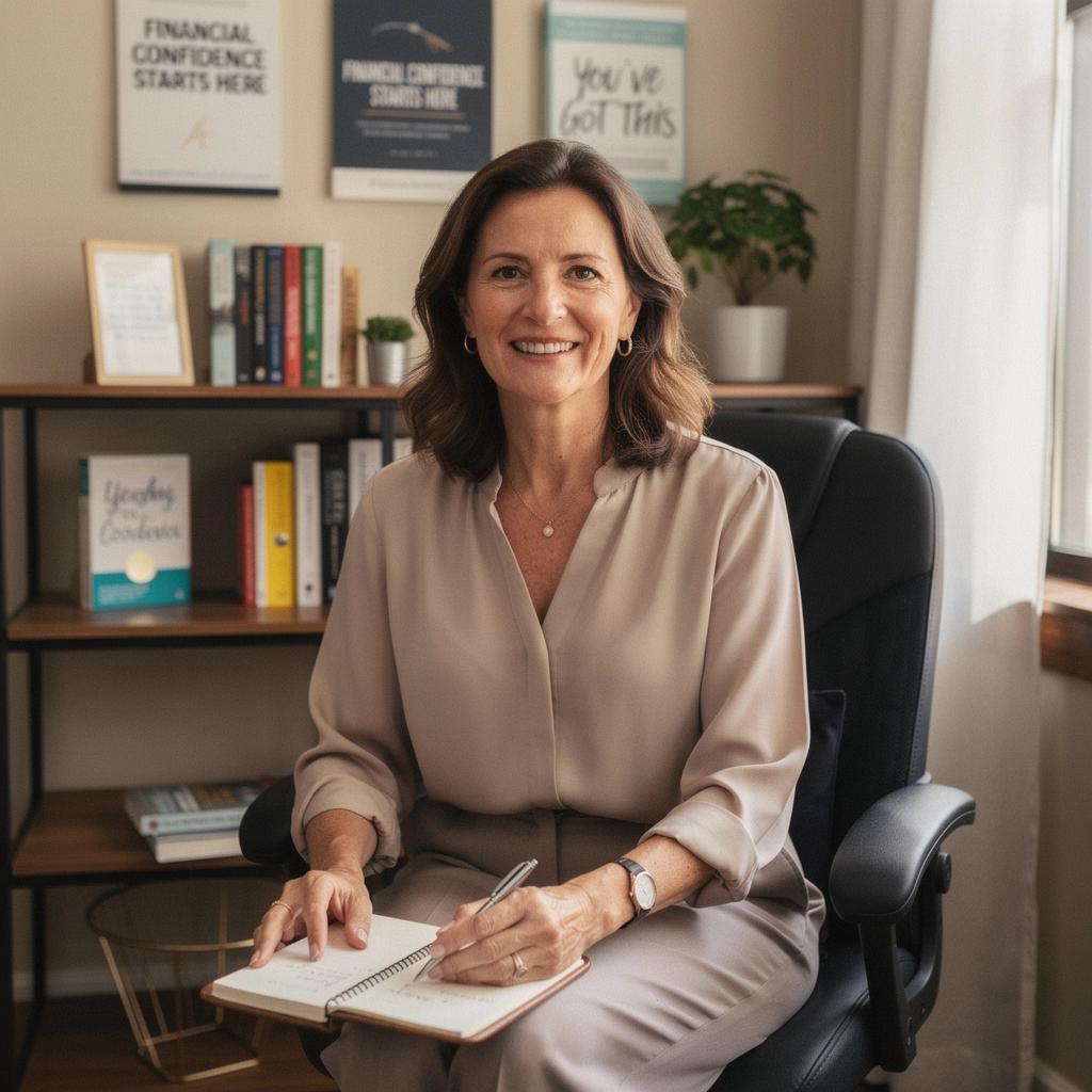 Zdjęcie filiżanki kawy obok notatnika z planem oszczędnościowym